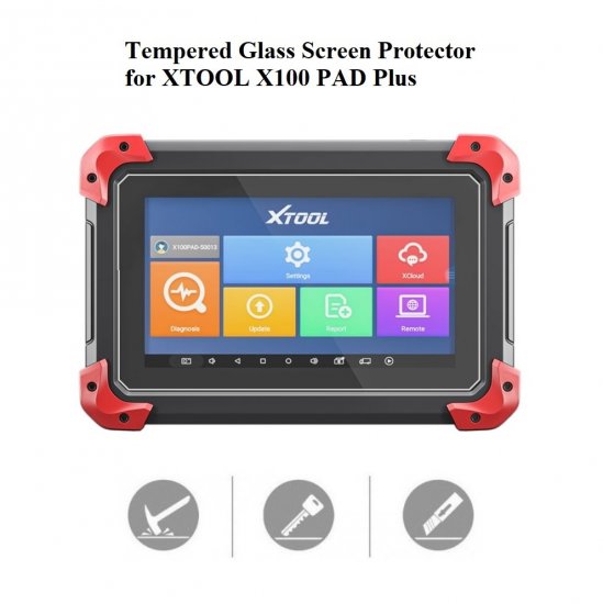 Tempered Glass Screen Protector Cover for XTOOL X100 PAD Plus - Click Image to Close